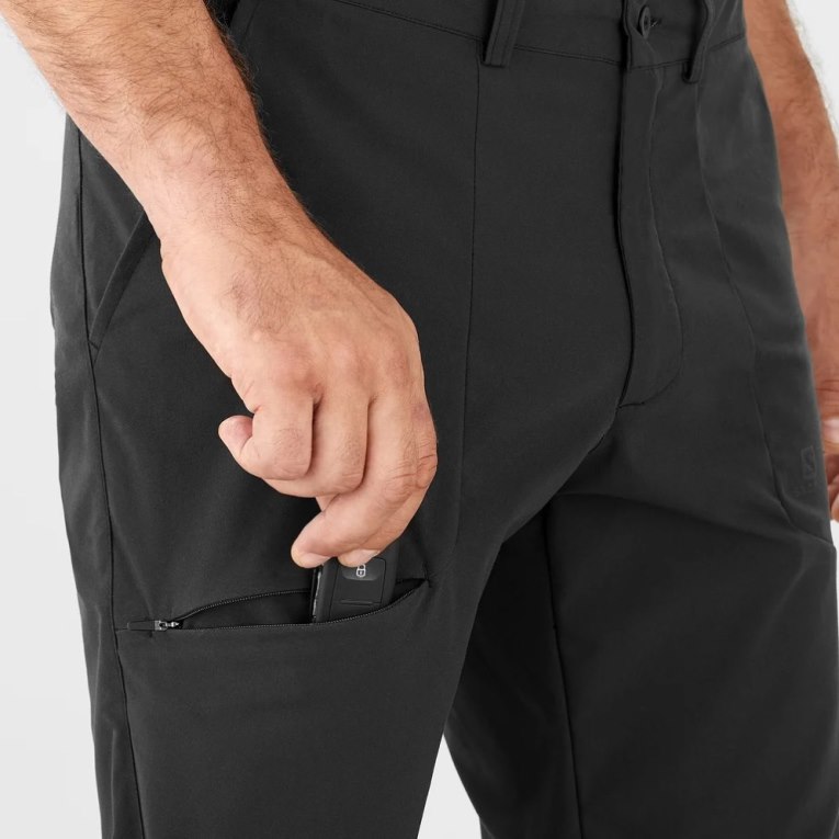 Black Salomon Wayfarer City Men's Sport Pants | PH 51738W